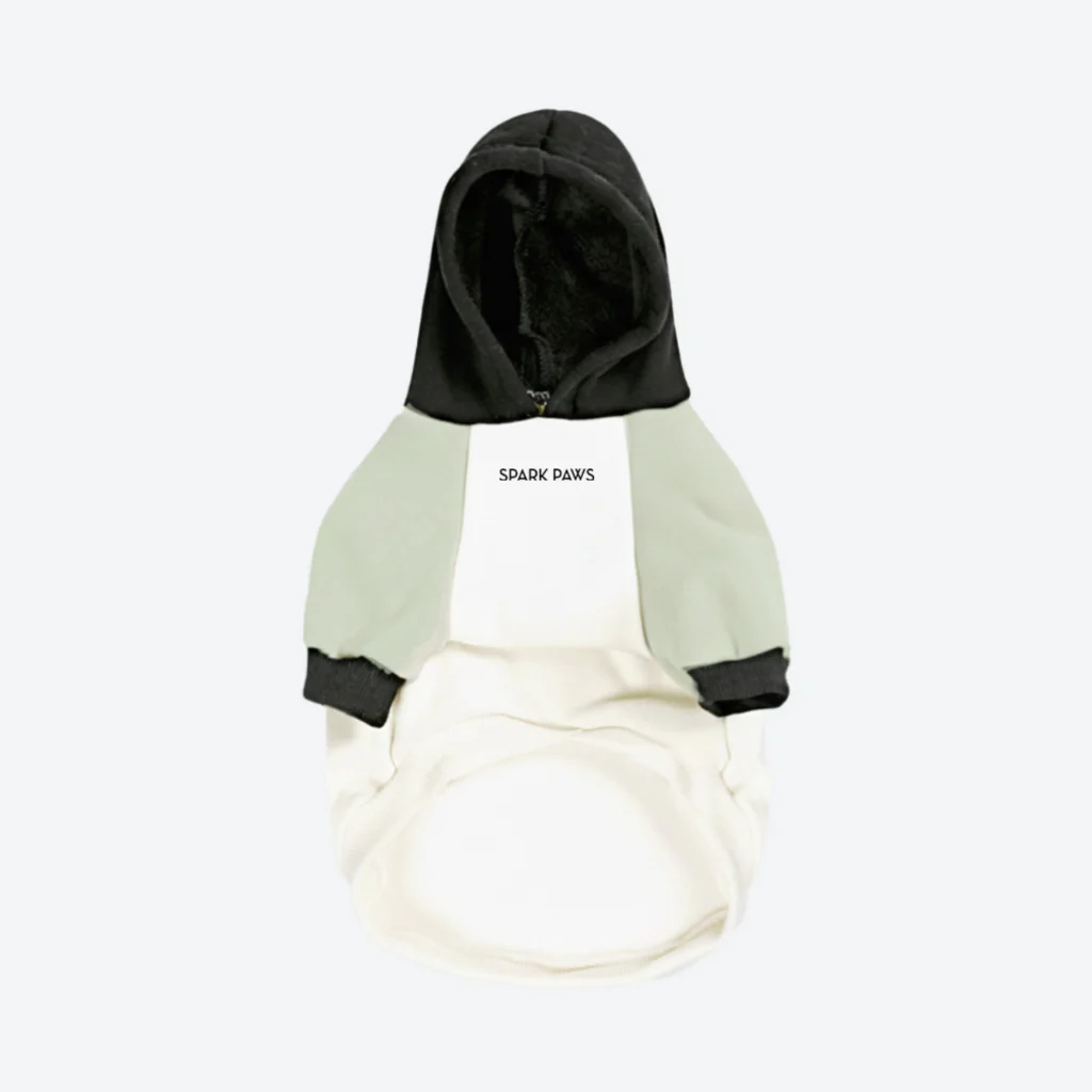Olive Cream Dog Hoodie - Image 8