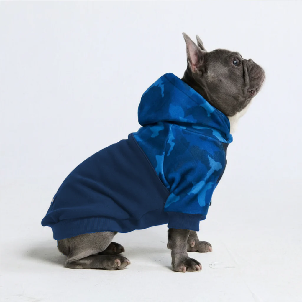 Blue Camo Dog Hoodie - Image 4
