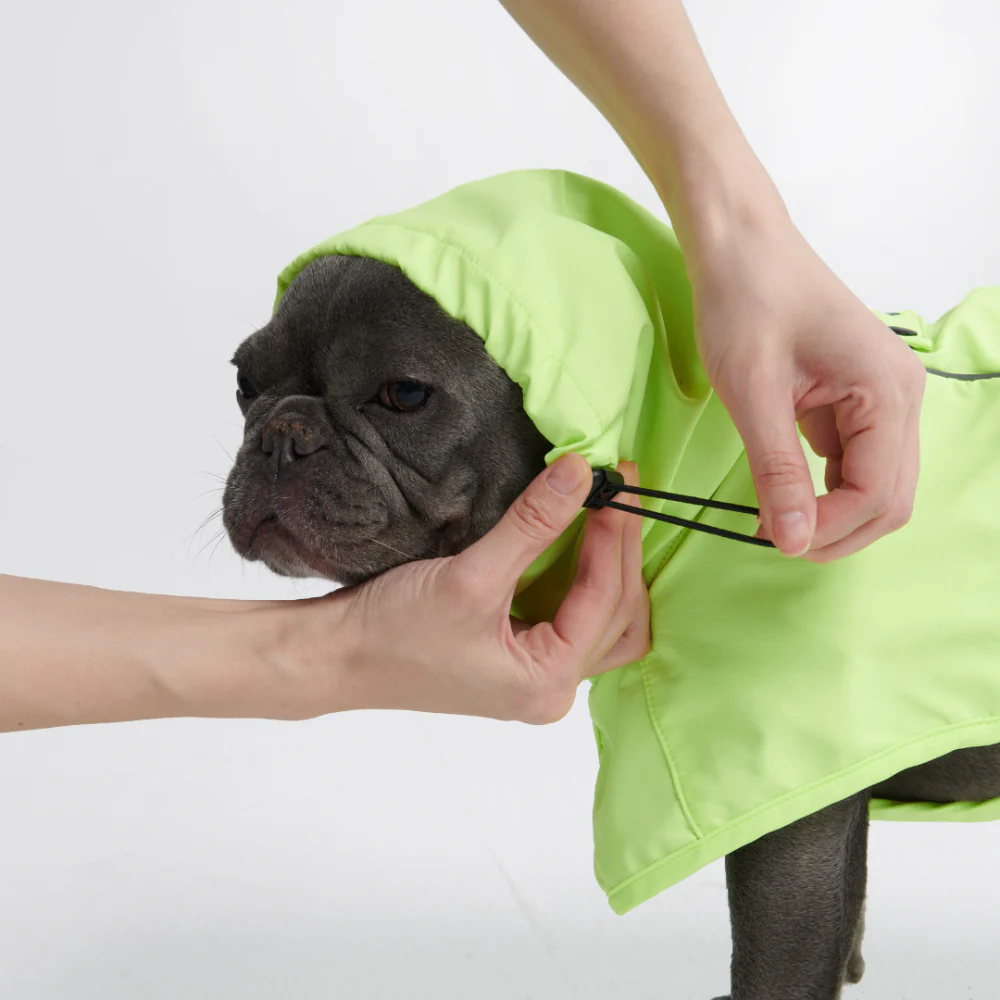 Breatheshield™ Dog Raincoat  - Lime White Navy - Image 9
