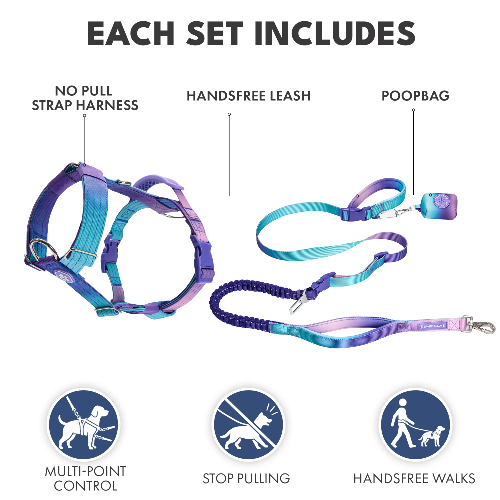 Comfort Control No-Pull Dog Harness and Multipurpose Leash Sets - Image 3