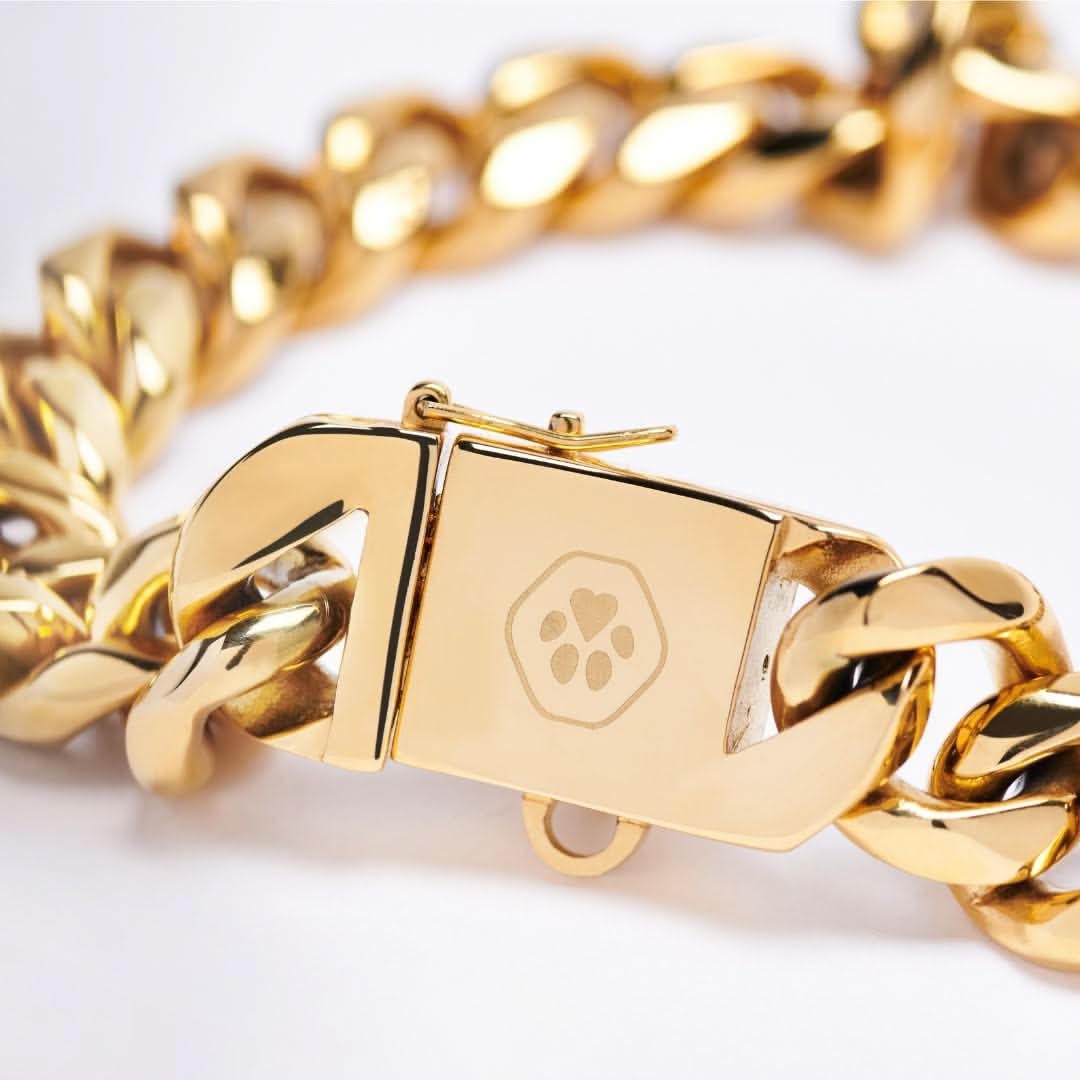 Cuban Link 20mm Gold Chain Collar - Image 6