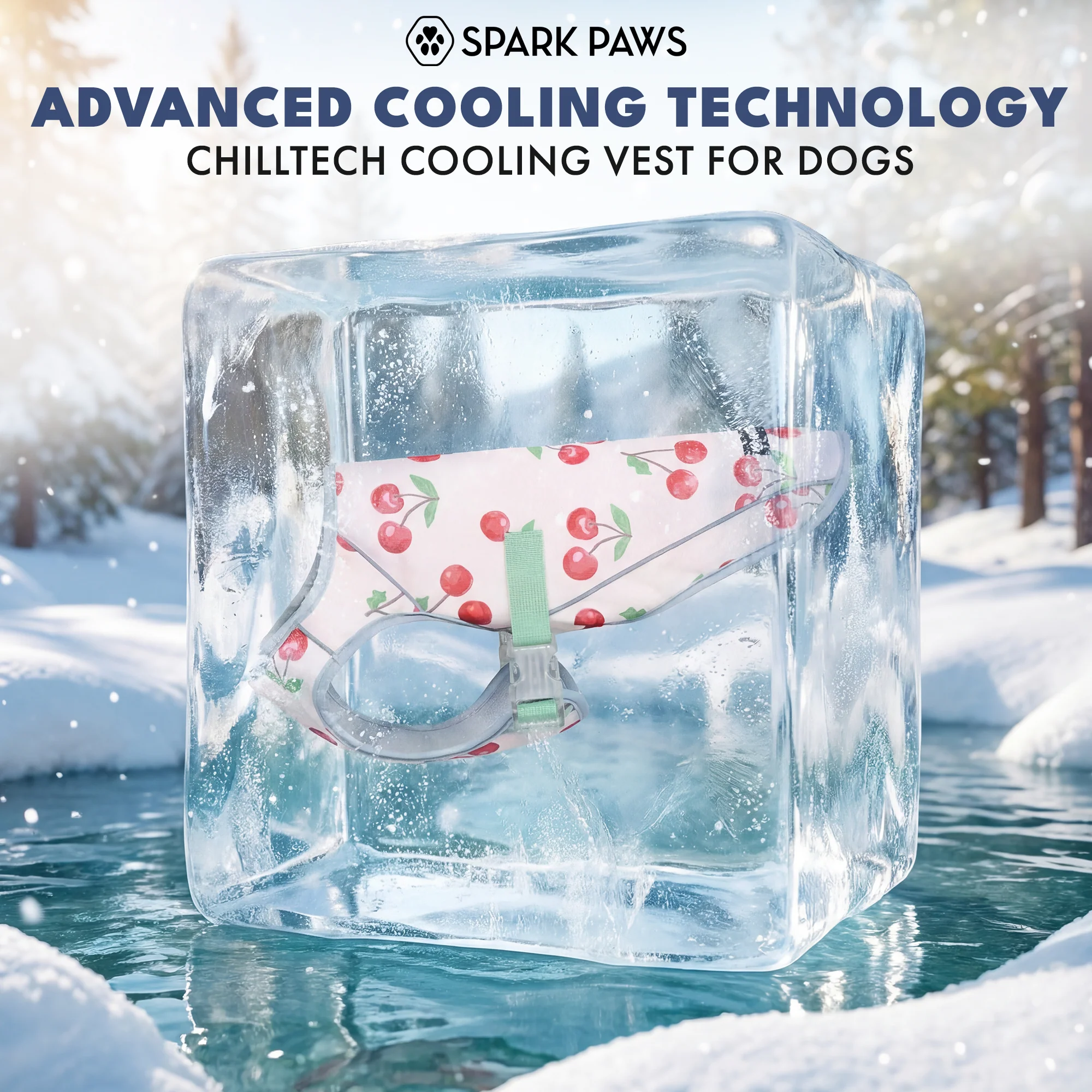 Dog Cooling Vest - Cherries - Image 11