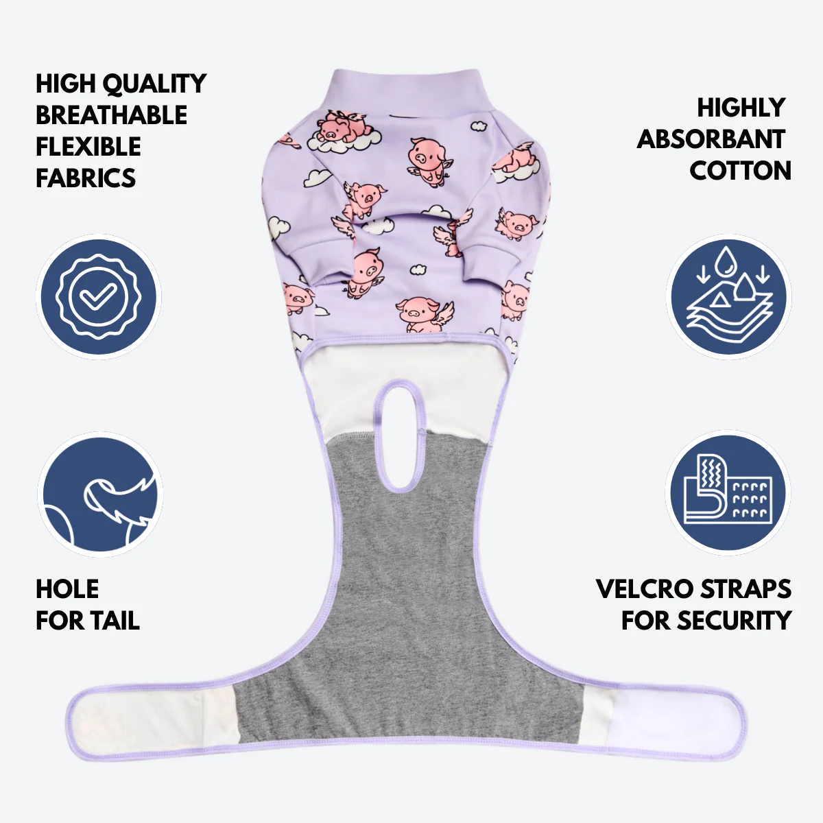 Dog Surgical Suit - When Pigs Fly - Image 8