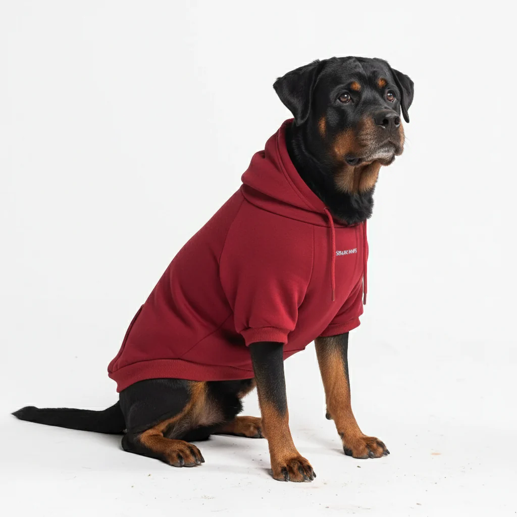 Essential Dog Hoodie - Burgundy - Image 7