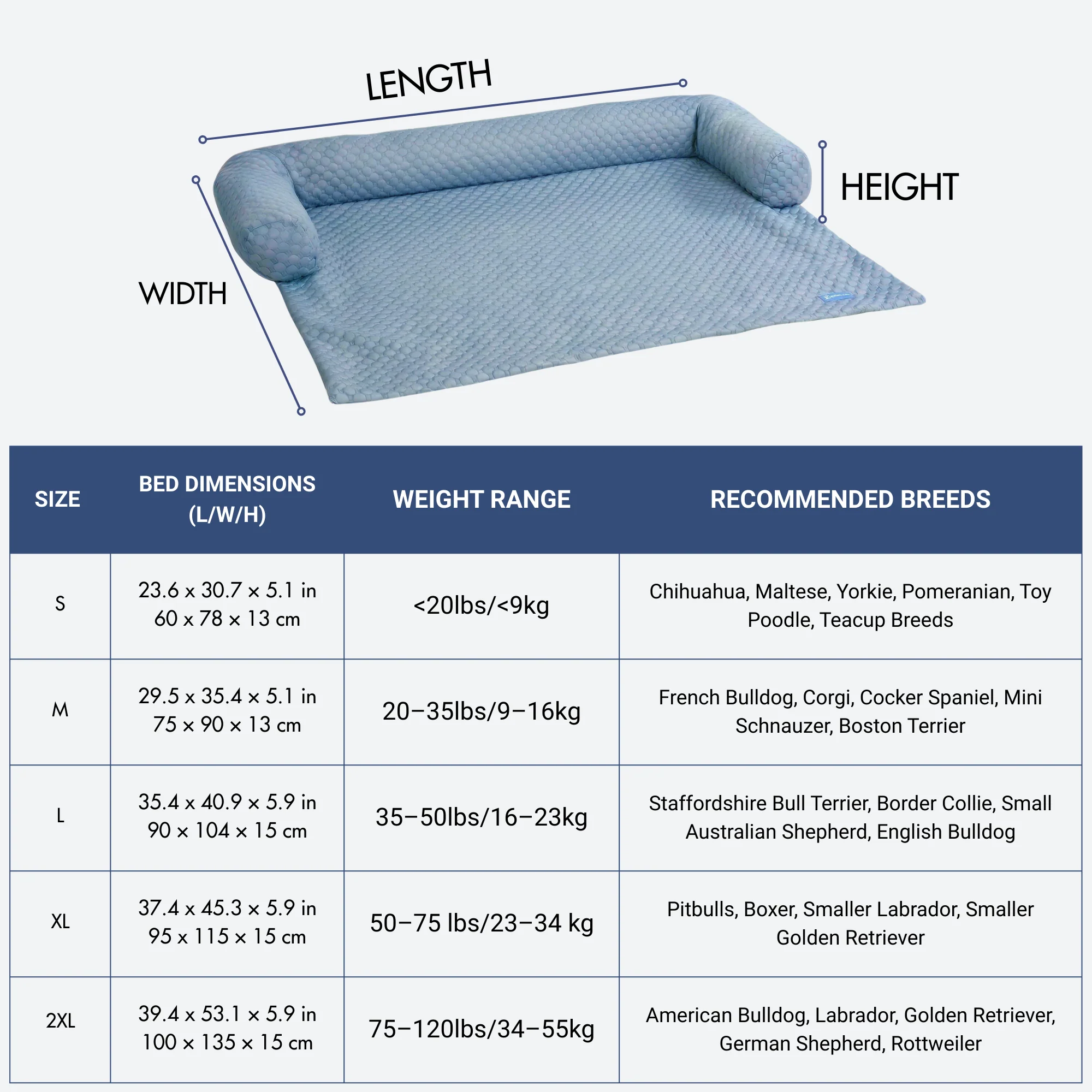 Frostcore™ Cooling Couch Cover Dog Bed - Ash Blue (2) - Image 9