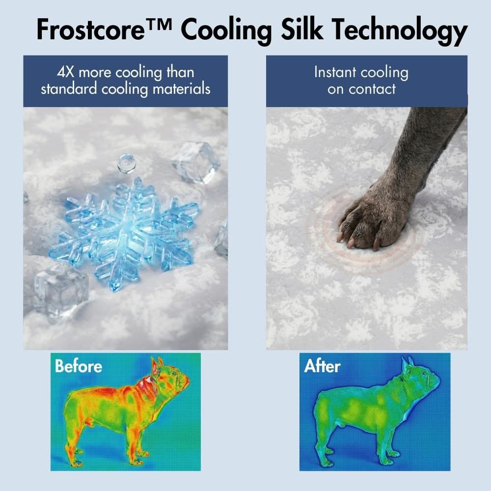 Frostcore™ Cooling Couch Cover Dog Bed - Clouds Grey - Image 7