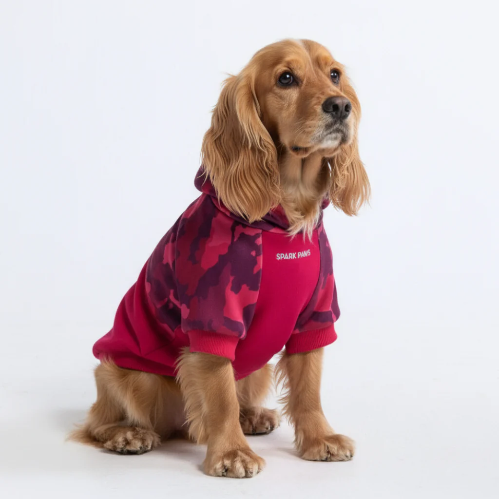 Fuchsia Camo Dog Hoodie - Image 4