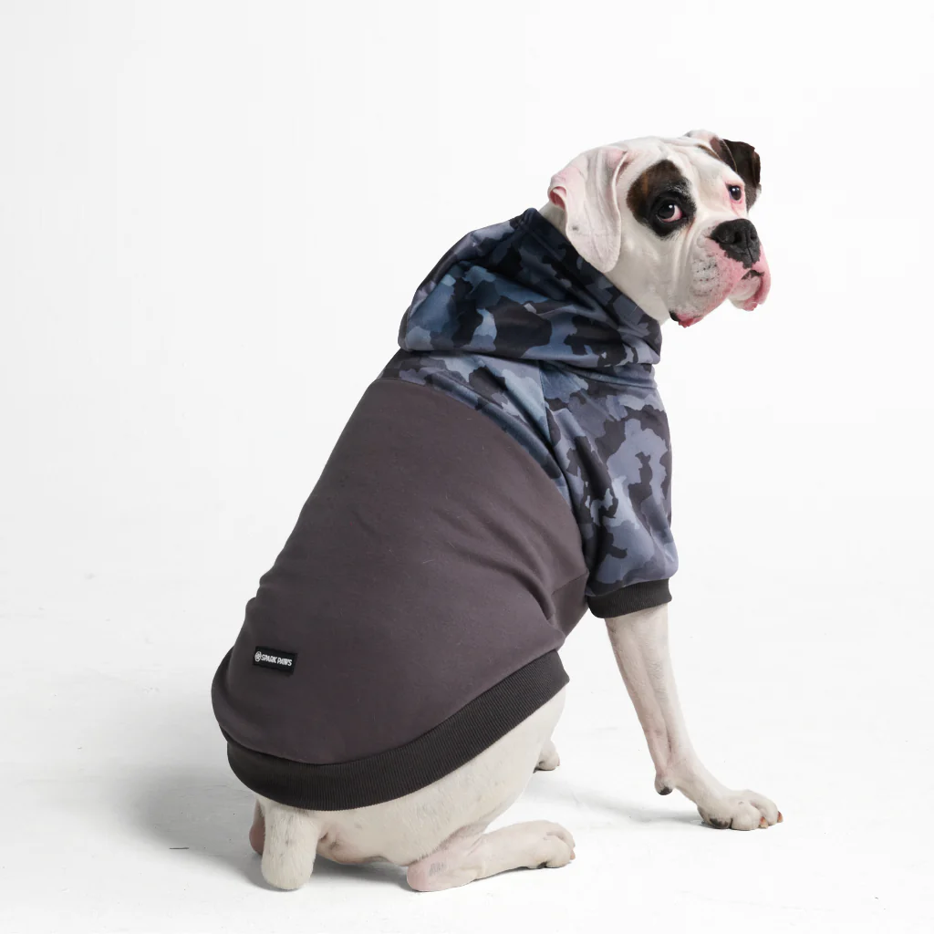 Grey Camo Dog Hoodie - Image 10