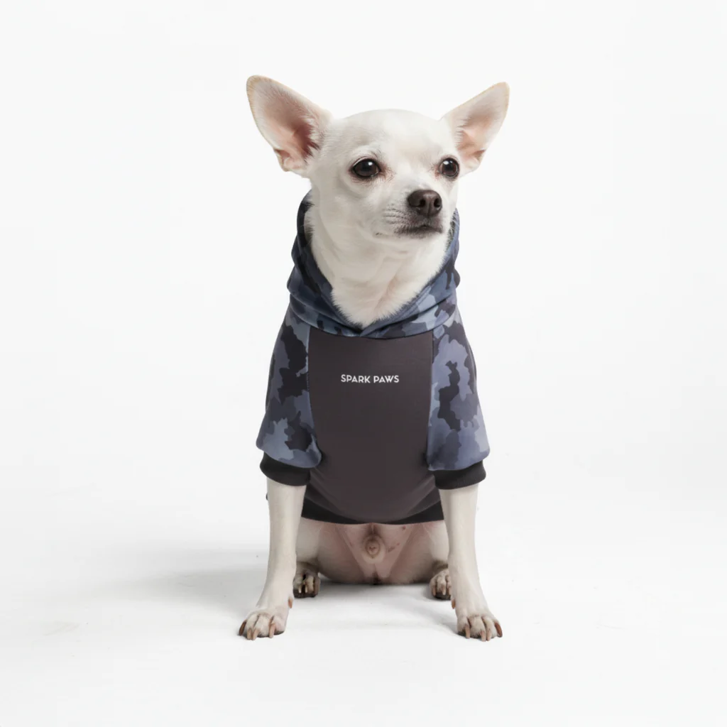 Grey Camo Dog Hoodie - Image 2