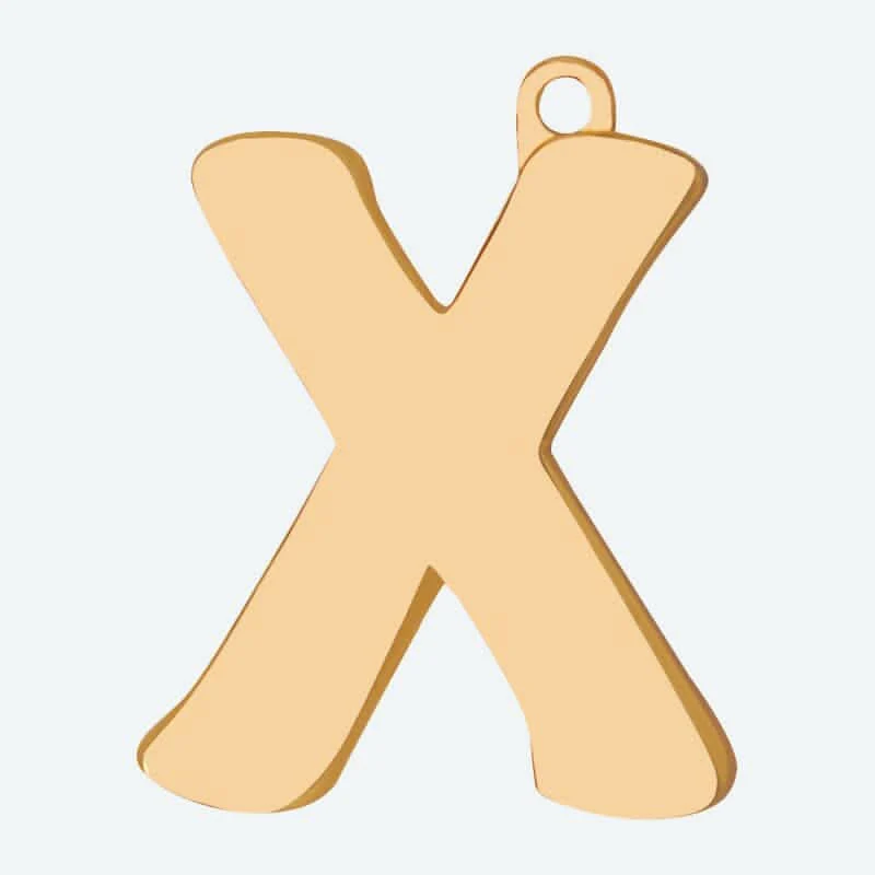 Initial Letter Jewelry Tag - X - Image 3