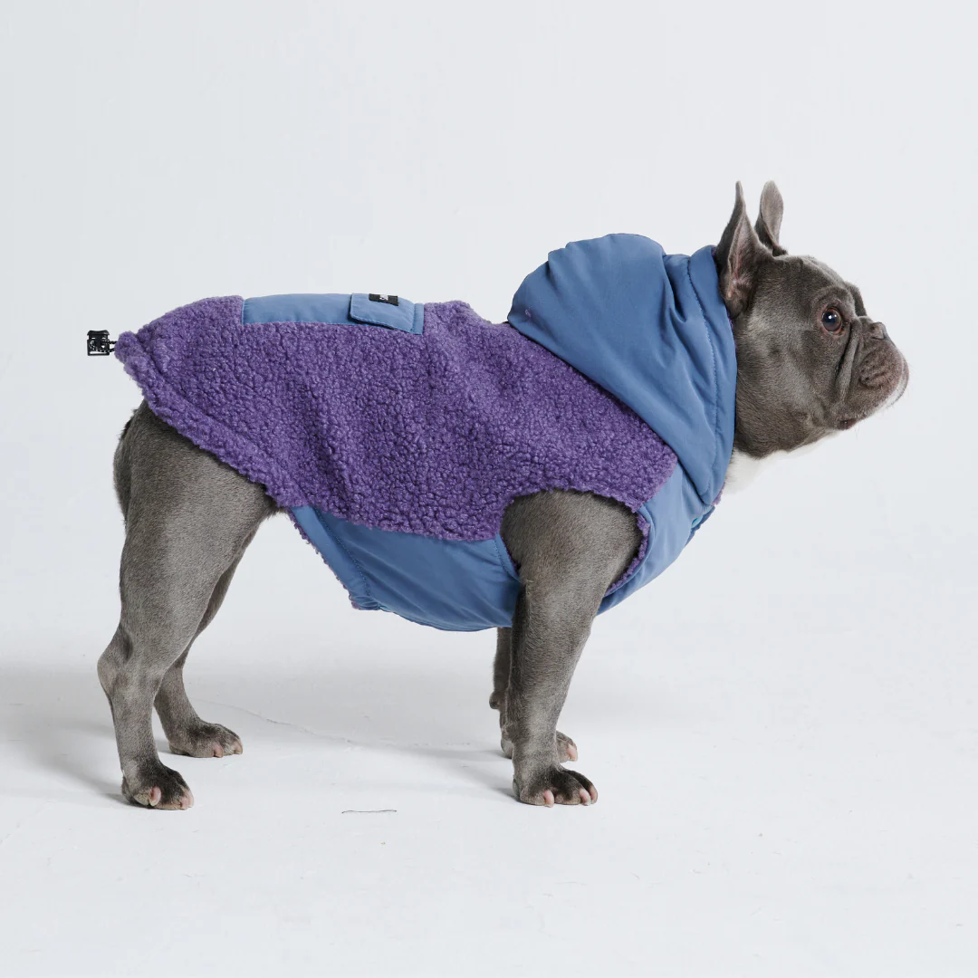 Reversible Sherpa Jacket - Purple and Blue - Image 5