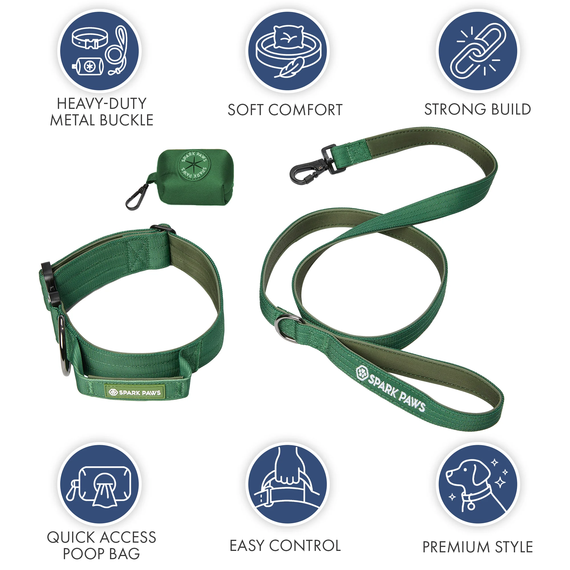 Comfort Control Collar Set - Army Green - Image 3
