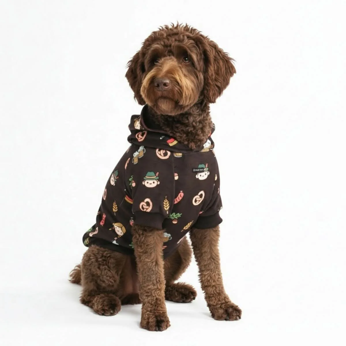 The Germany Dog Hoodie - Dark Brown - Image 4