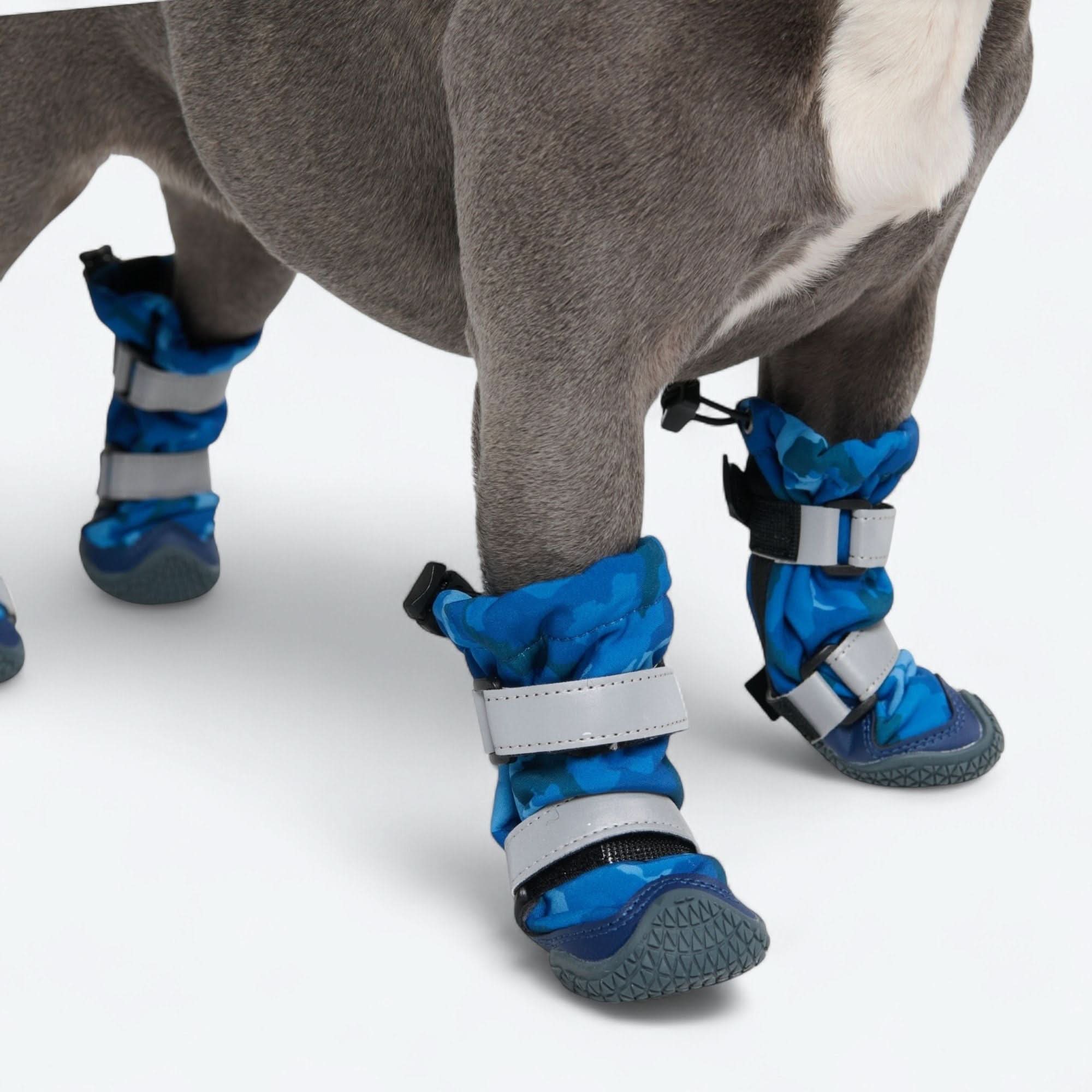Dog Rainboots, Waterproof Dog Shoes - Blue Camo - Image 5