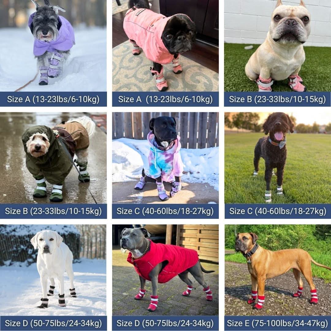 Dog Rainboots, Waterproof Dog Shoes - Brown - Image 3