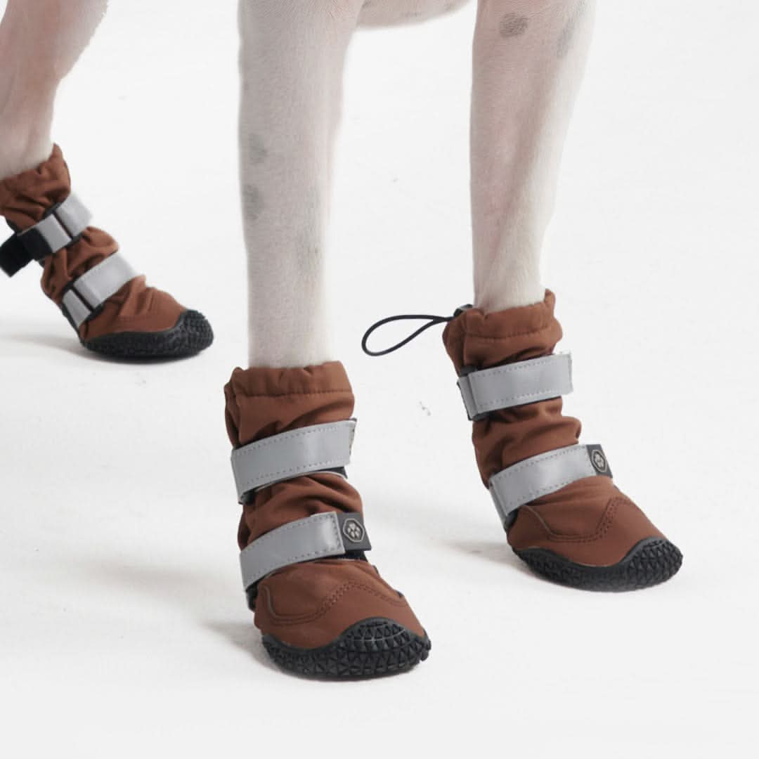 Dog Rainboots, Waterproof Dog Shoes - Brown - Image 4