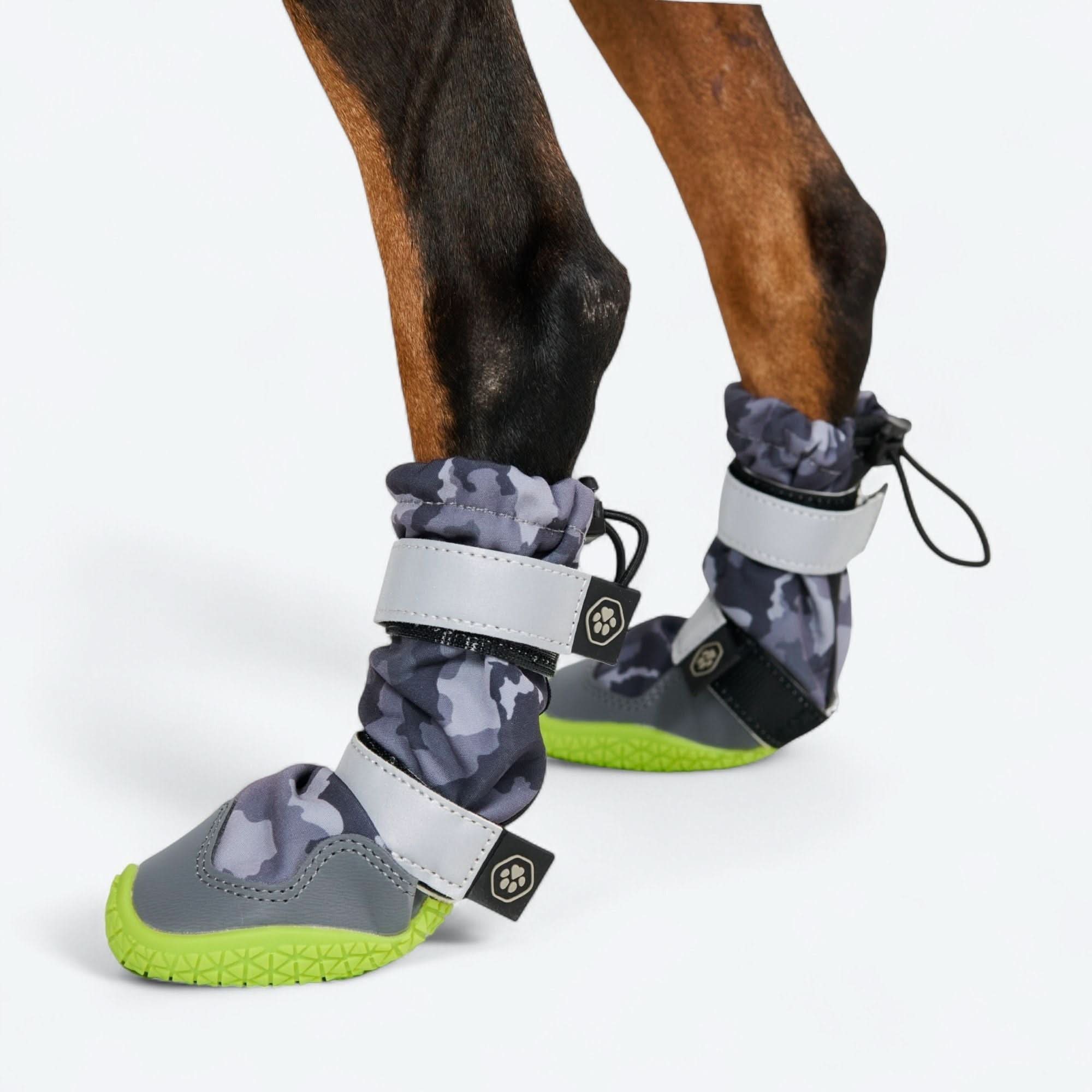 Dog Rainboots, Waterproof Dog Shoes - Grey Camo - Image 3